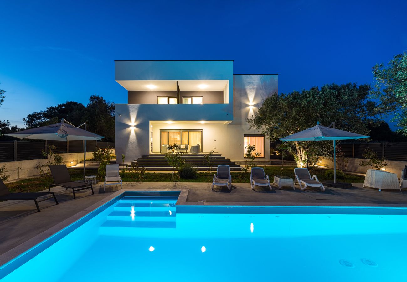 Ferienwohnung in Sveti Filip i Jakov - Apartment Vista Mare 1 mit beheiztem Pool