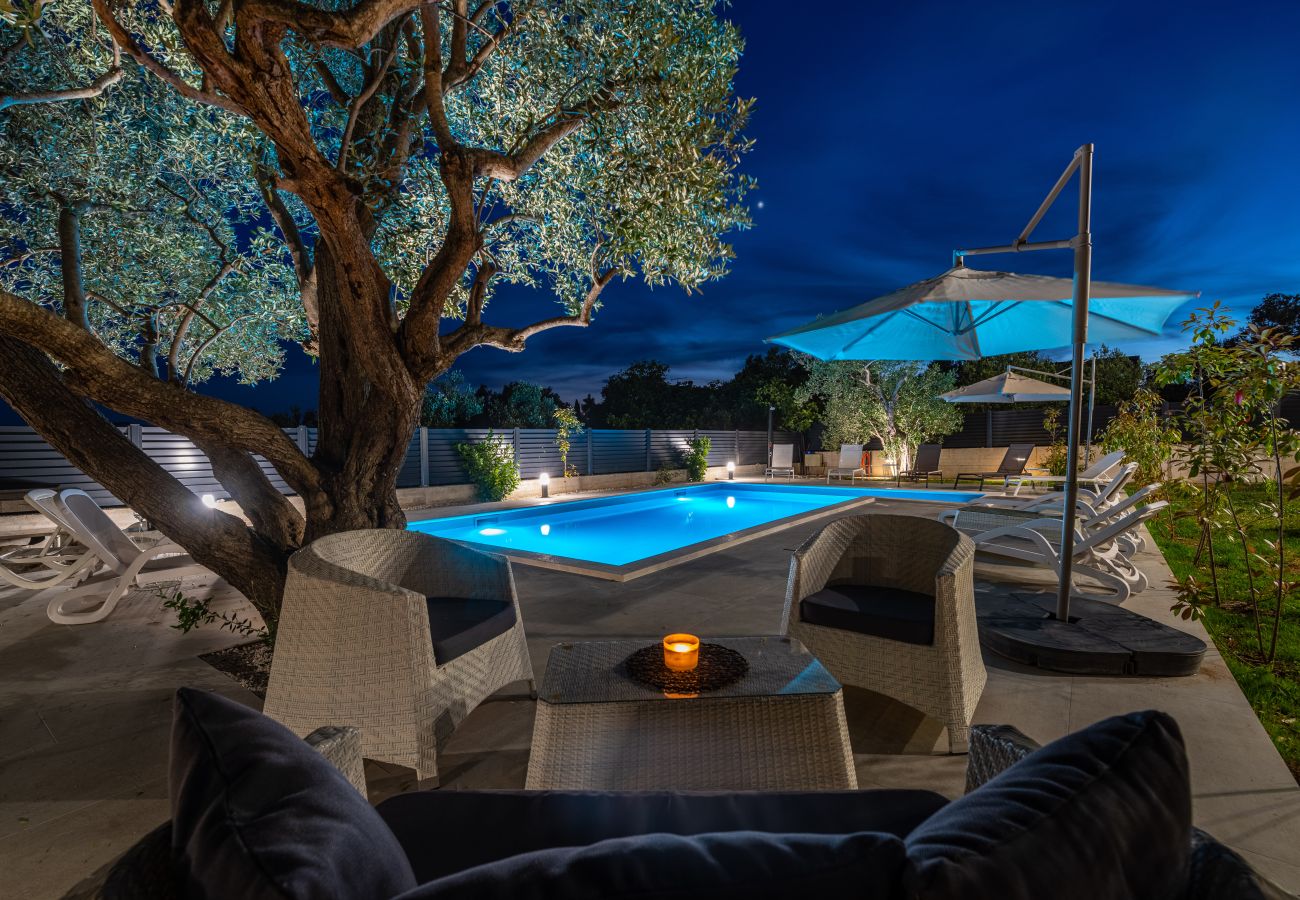 Ferienwohnung in Sveti Filip i Jakov - Apartment Vista Mare 1 mit beheiztem Pool