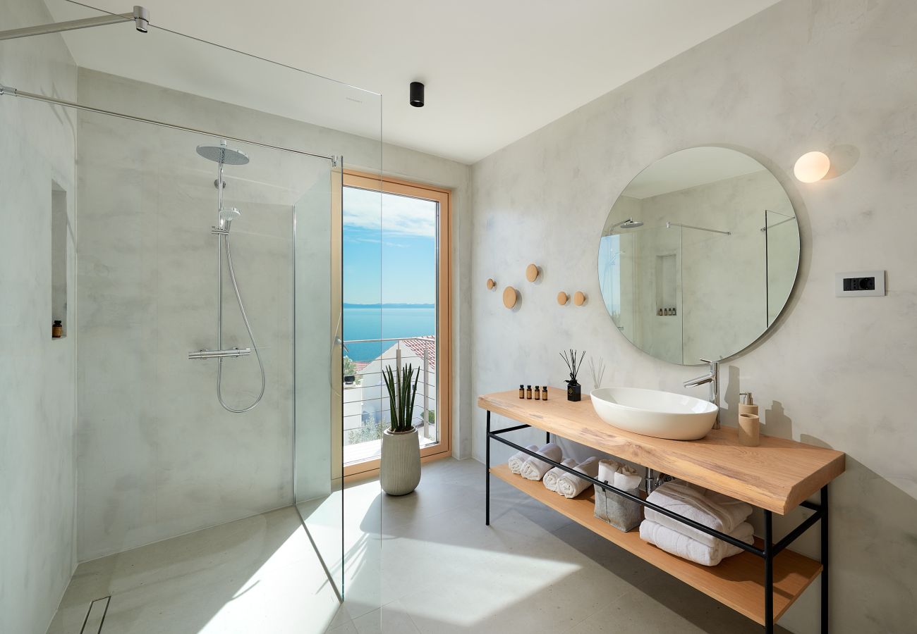 Villa in Sveta Nedjelja - Villa Bianca Hvar mit wunderschönem Meerblick