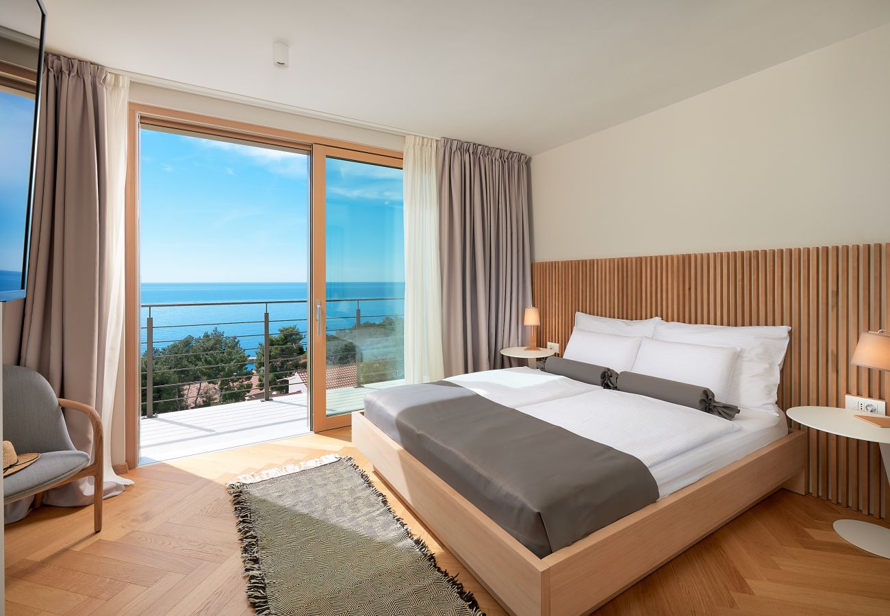 Villa in Sveta Nedjelja - Villa Bianca Hvar mit wunderschönem Meerblick