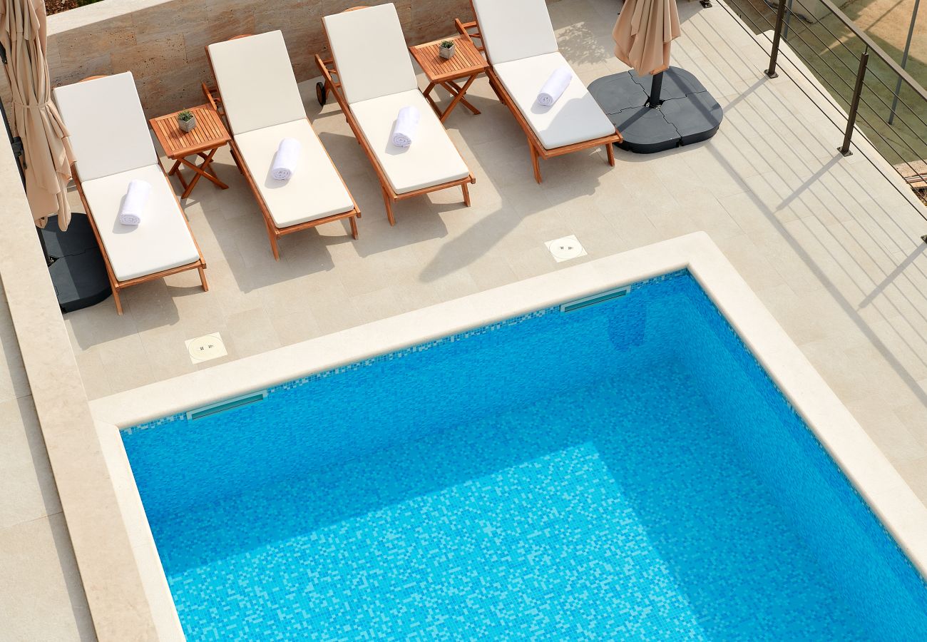 Villa in Sveta Nedjelja - Villa Bianca Hvar mit wunderschönem Meerblick