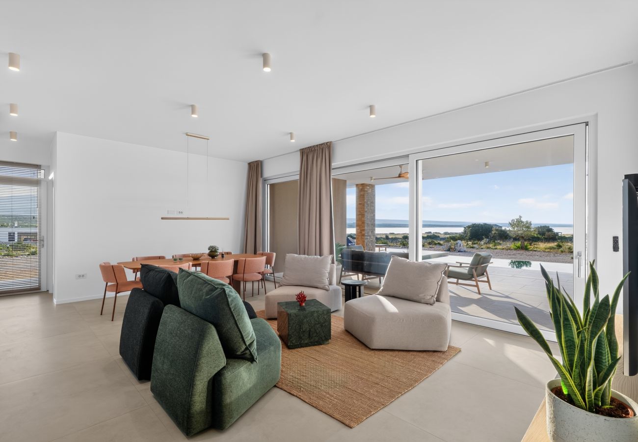Villa in Košljun - Villa Salis mit beheiztem Pool und Meerblick