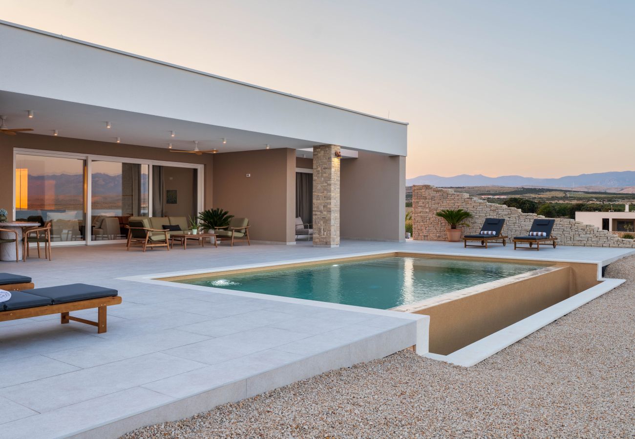 Villa in Košljun - Villa Salis mit beheiztem Pool und Meerblick